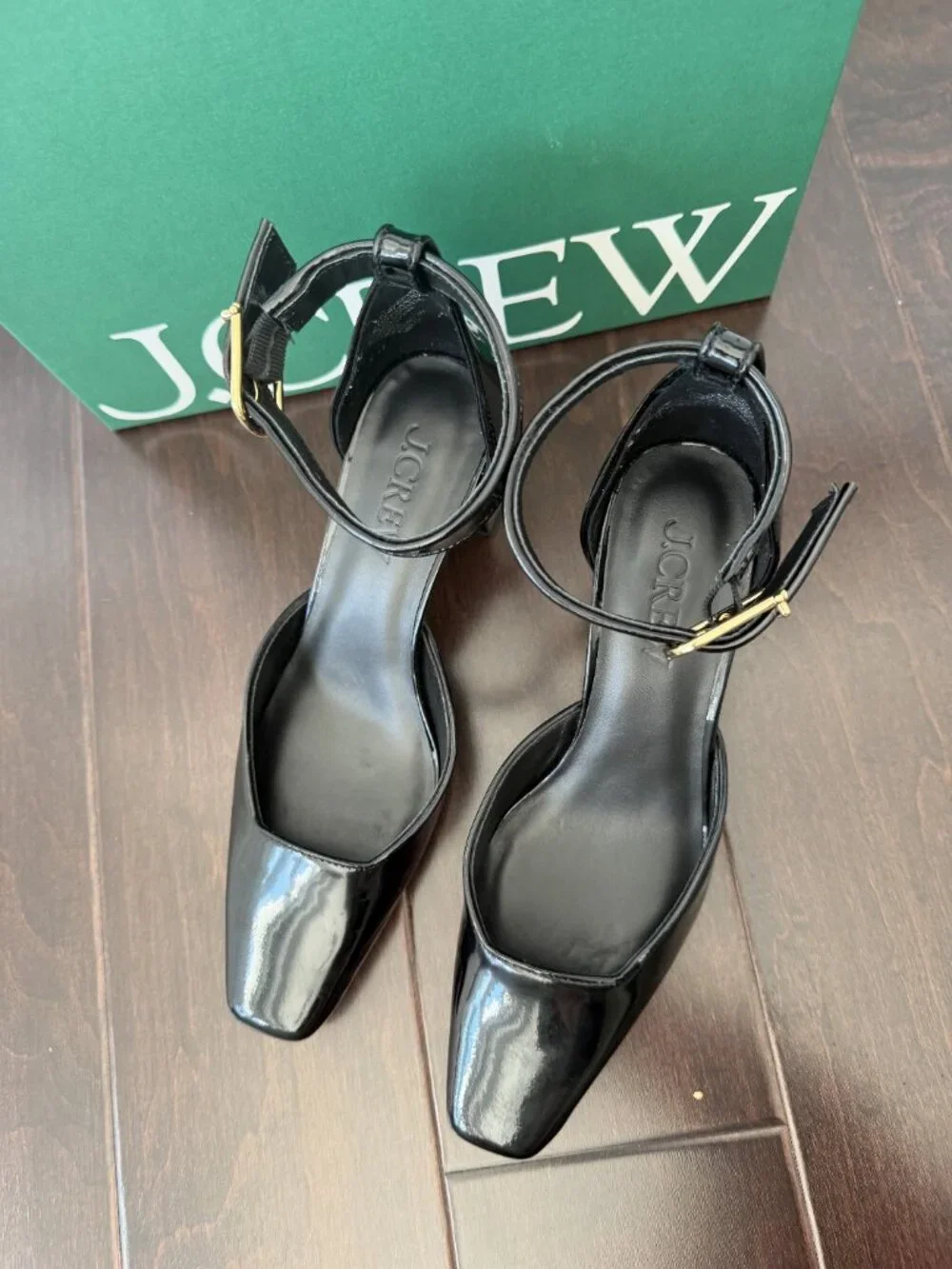 J.CREW Block Heel Pump Patent Leather Heels